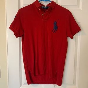 Muscle shirt polo with large logo
